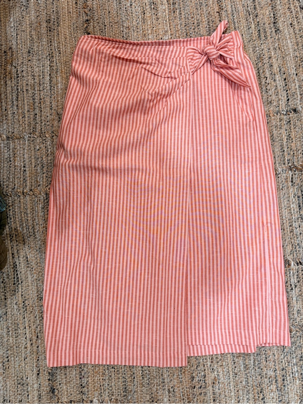 Universal threads Women's Pink Stripe Tie-Waist Skirt